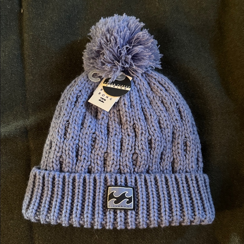 Cozy Knit Billabong Pom-Pom Beanie